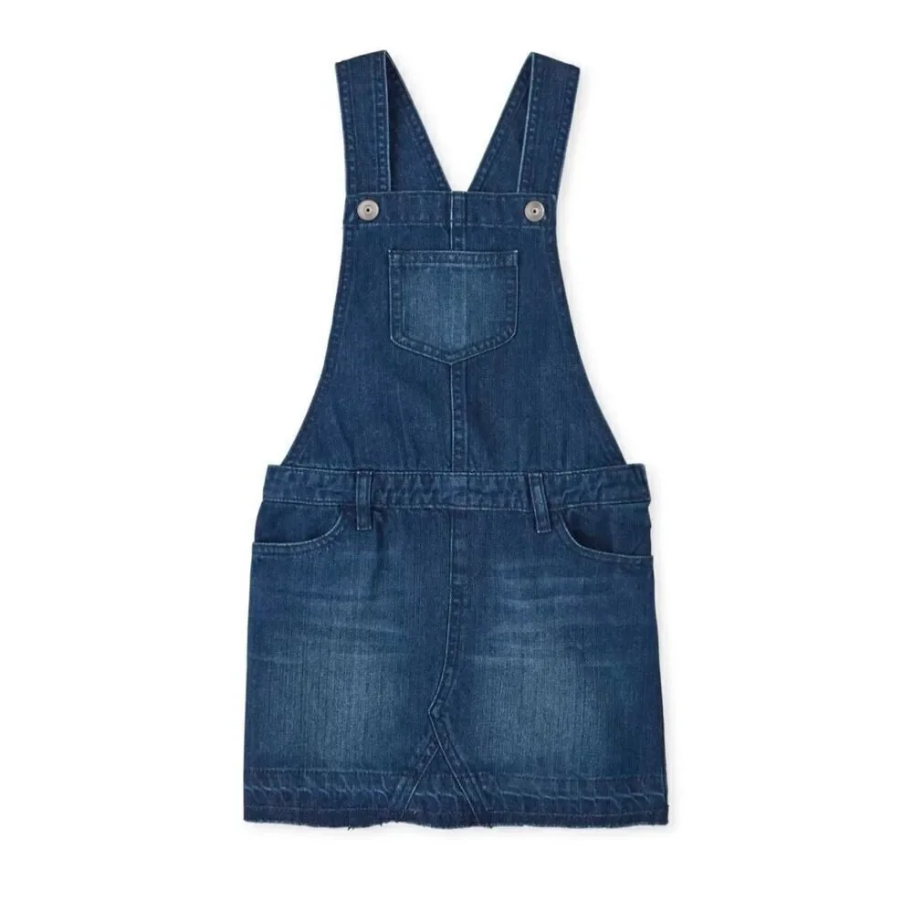 NWT Youth Girls The Childrens Place Jean Denim Skirtall Brooke Romper Dress - 6